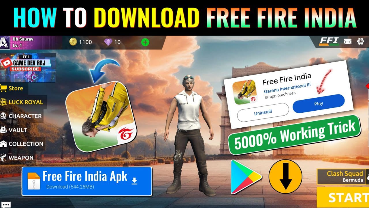 Good News: Free Fire India Download, फ्री फायर इंडिया यहां से होगा डाउनलोड। सभी मिठाई खिलाओ -