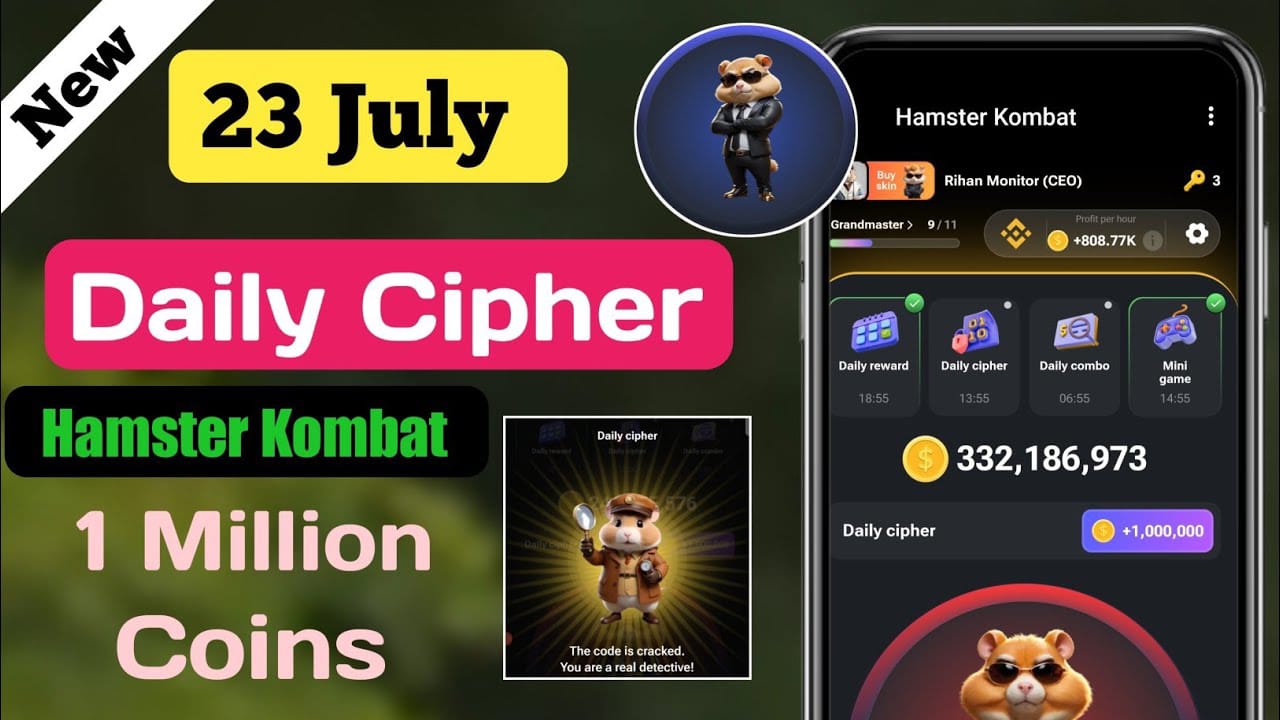 Hamster Kombat Daily Combo Code 23 July: Claim Just Now 1M Coins